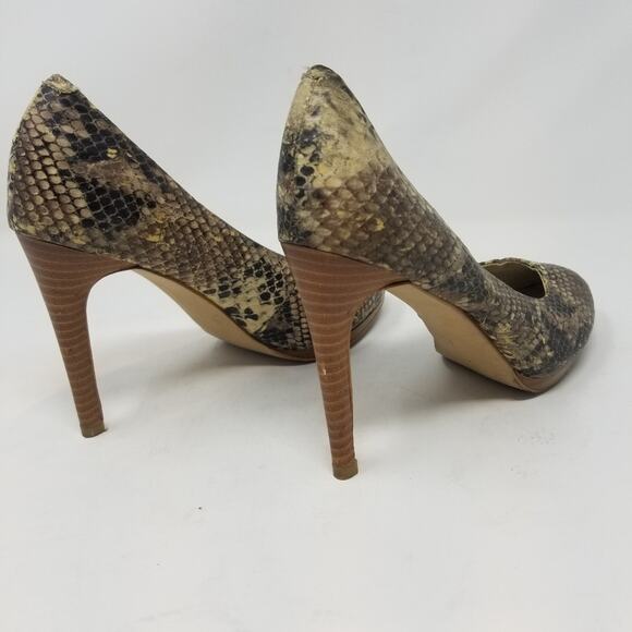 Mossimo Snake Skin Print Classic Pumps Black Tan Gray Comfortable Women's Size 8 - Picture 7 of 12